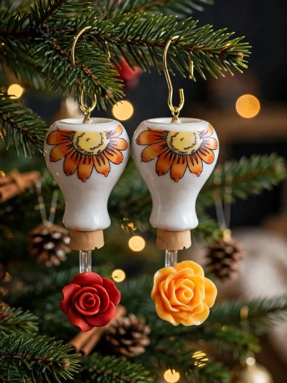 Mini Hummingbird Feeder ornaments (2)